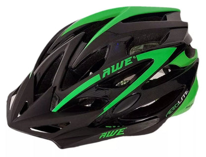 AweAeroLite In Mould Adult Bike Helmet Large 58-61cm Black/Green