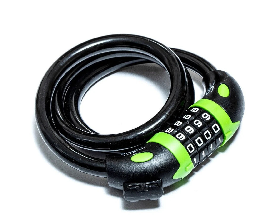 Sport Direct 12mm x 85cm Bike/Bicycle Changeable Combination Waterproof Lock With Bracket