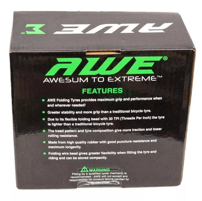 Awe AWERide Bike/E-Bike Folding Tyre 26" x 1.95" MTB Tyre 30 TPI