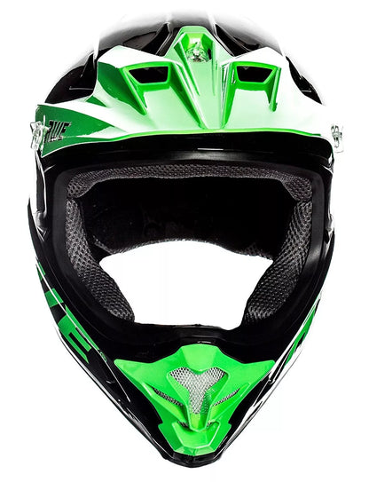 AweBlast 16+/Adult BMX/Downhill/Full Face/Enduro Bike Helmet 56-58cm Black/Green