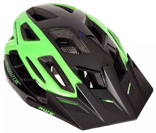 AweRide In Mould Adult Bike Helmet Medium 55-58cm Black/Green