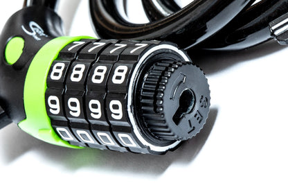 Sport Direct 12mm x 85cm Bike/Bicycle Changeable Combination Waterproof Lock With Bracket