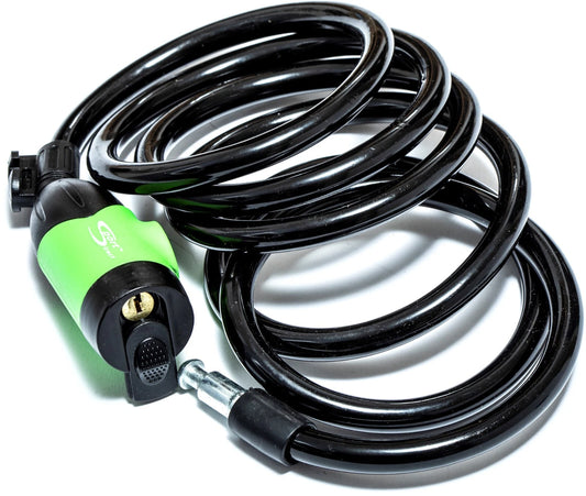 Sport Direct 10mm x 185cm Steel Bike/Bicycle LED Cable Lock With Keys & Bracket