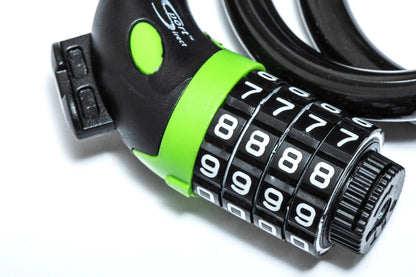 Sport Direct 12mm x 85cm Bike/Bicycle Changeable Combination Waterproof Lock With Bracket