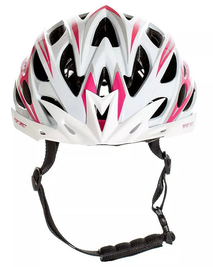 Sport Direct "Team Comp" 24 Vent Adult Bike Helmet Medium 55-58cm White/Pink