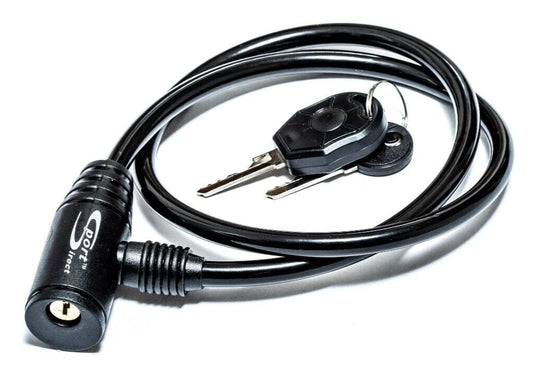 Sport Direct 6mm x 76cm Steel Cable Bike/Bicycle LED Lock With 2 Keys
