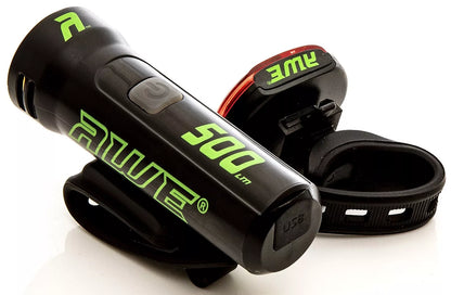 Awe Blast 530 Lumens USB Rechargeable Bike Front/Rear Light Set