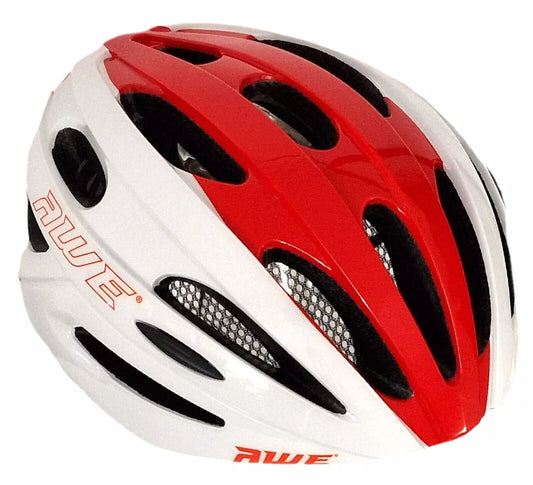 AweSprint In Mould Adult Bike Helmet Large 58-61cm White/Red