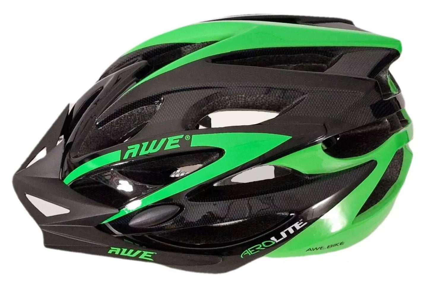 AweAeroLite In Mould Adult Bike Helmet Medium 55-58cm Black/Green
