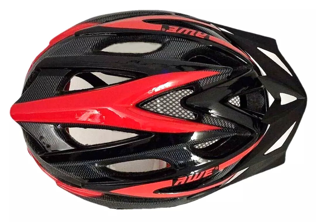AweAeroLite In Mould Adult Bike Helmet Large 58-61cm Black/Red